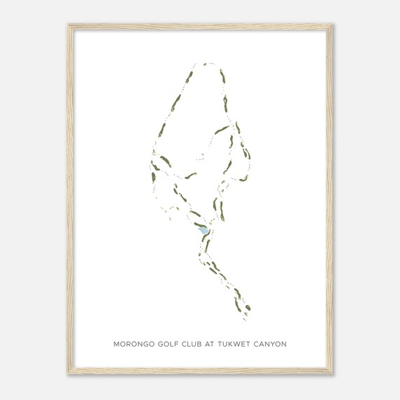 Morongo Golf Club At Tukwet Canyon California Modern Watercolor Map Golfer Gift Golf Wall Art Golf Poster Print Course Layout