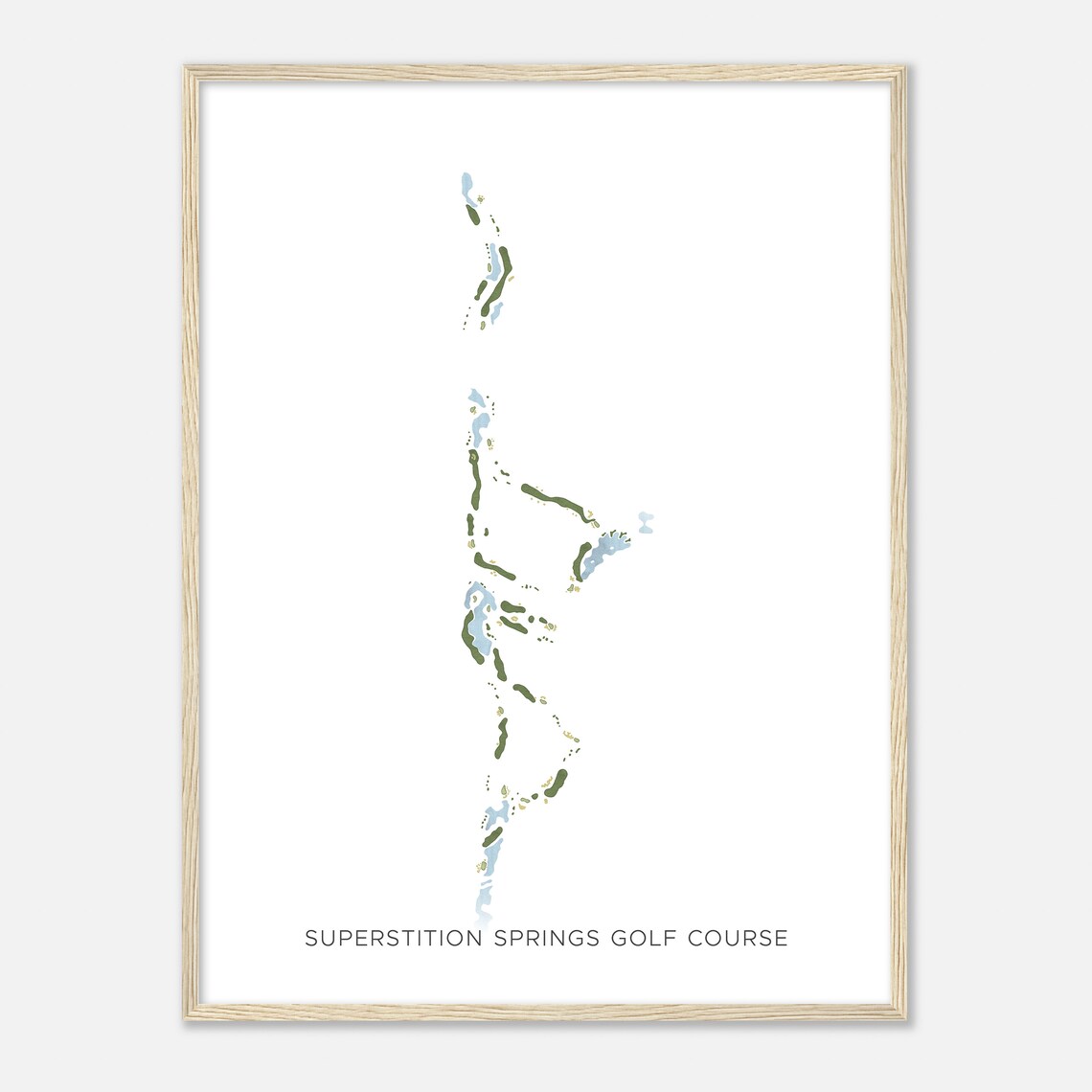 Superstition Springs Golf Course Arizona Modern Watercolor Map Golfer Gift Golf Wall Art Golf Poster Print Course Layout
