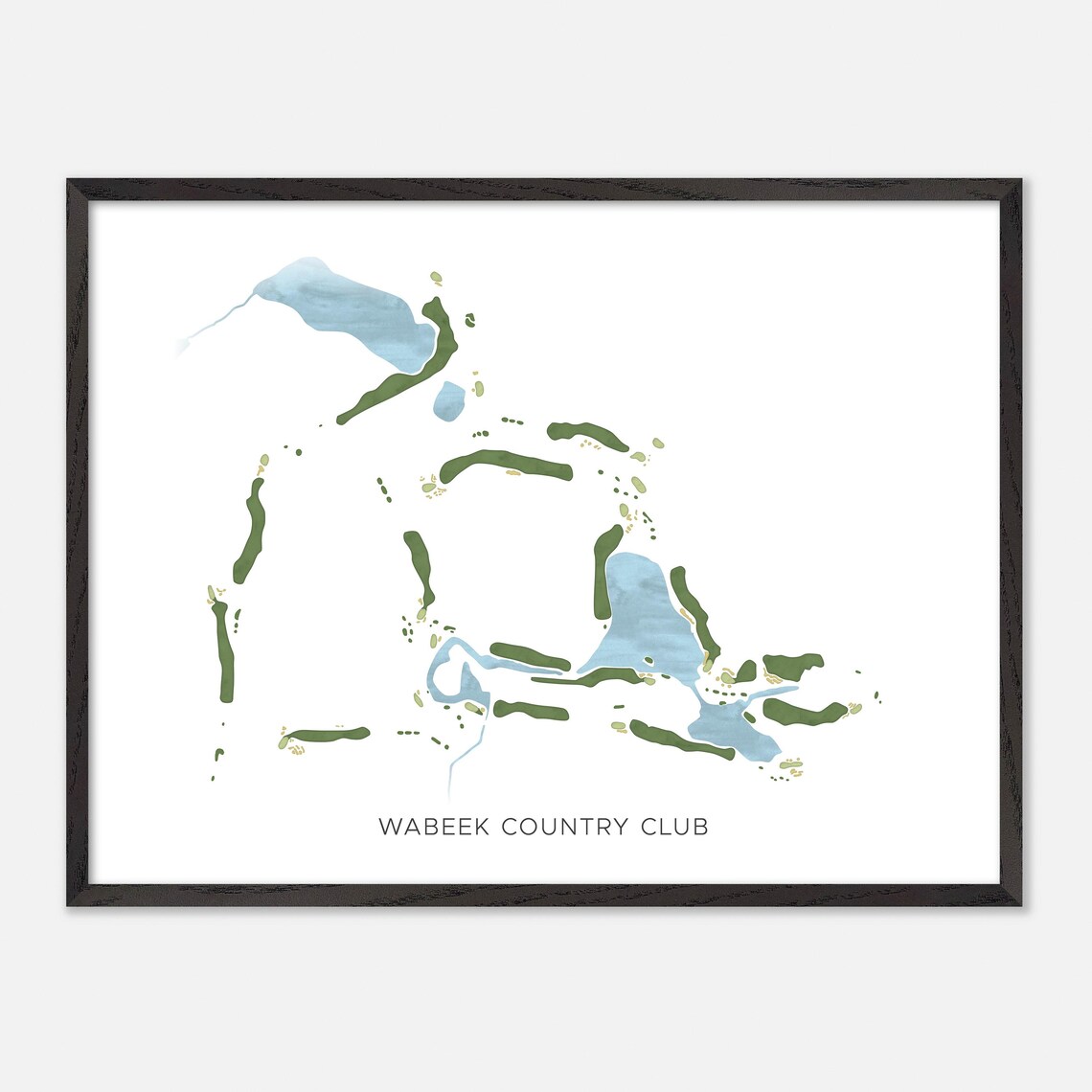 Wabeek Country Club Bloomfield Township Michigan Modern Watercolor Poster - Image 5