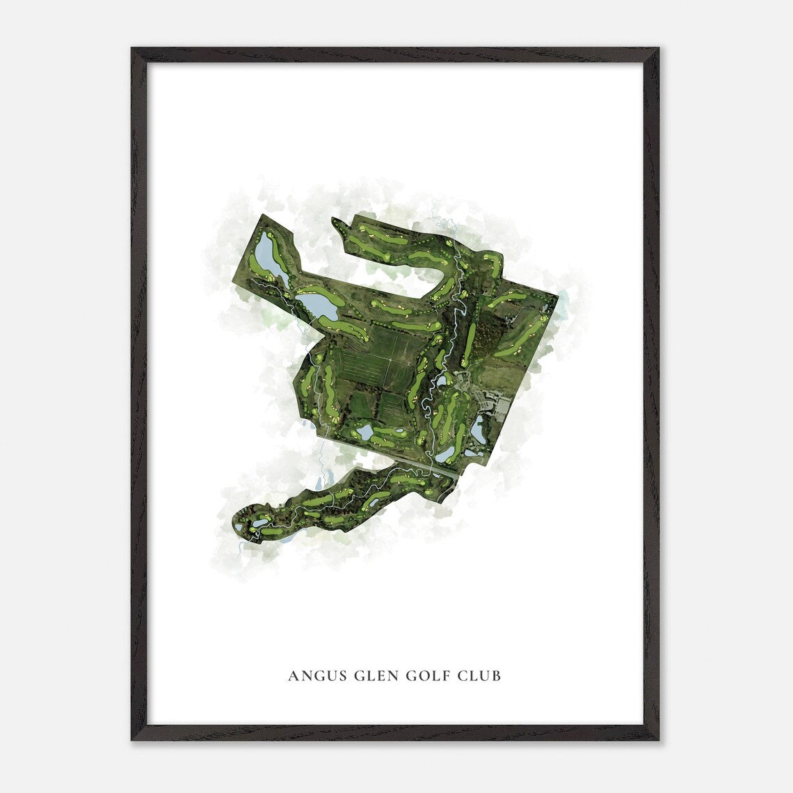 Angus Glen Golf Club Markham Canada Classic Watercolor Map Poster - Image 2