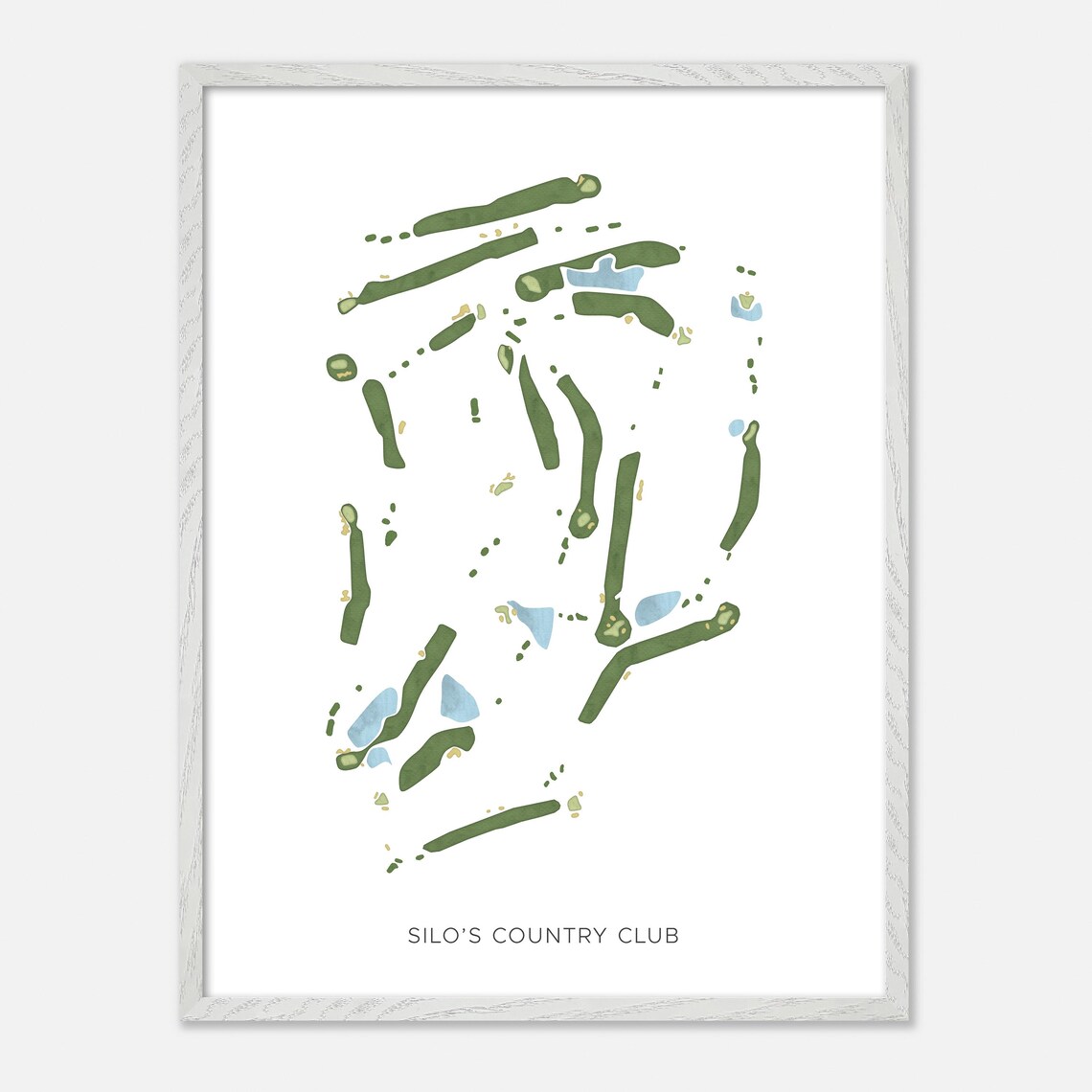 Silo's Country Club Kevil Kentucky Modern Watercolor Map Poster - Image 2