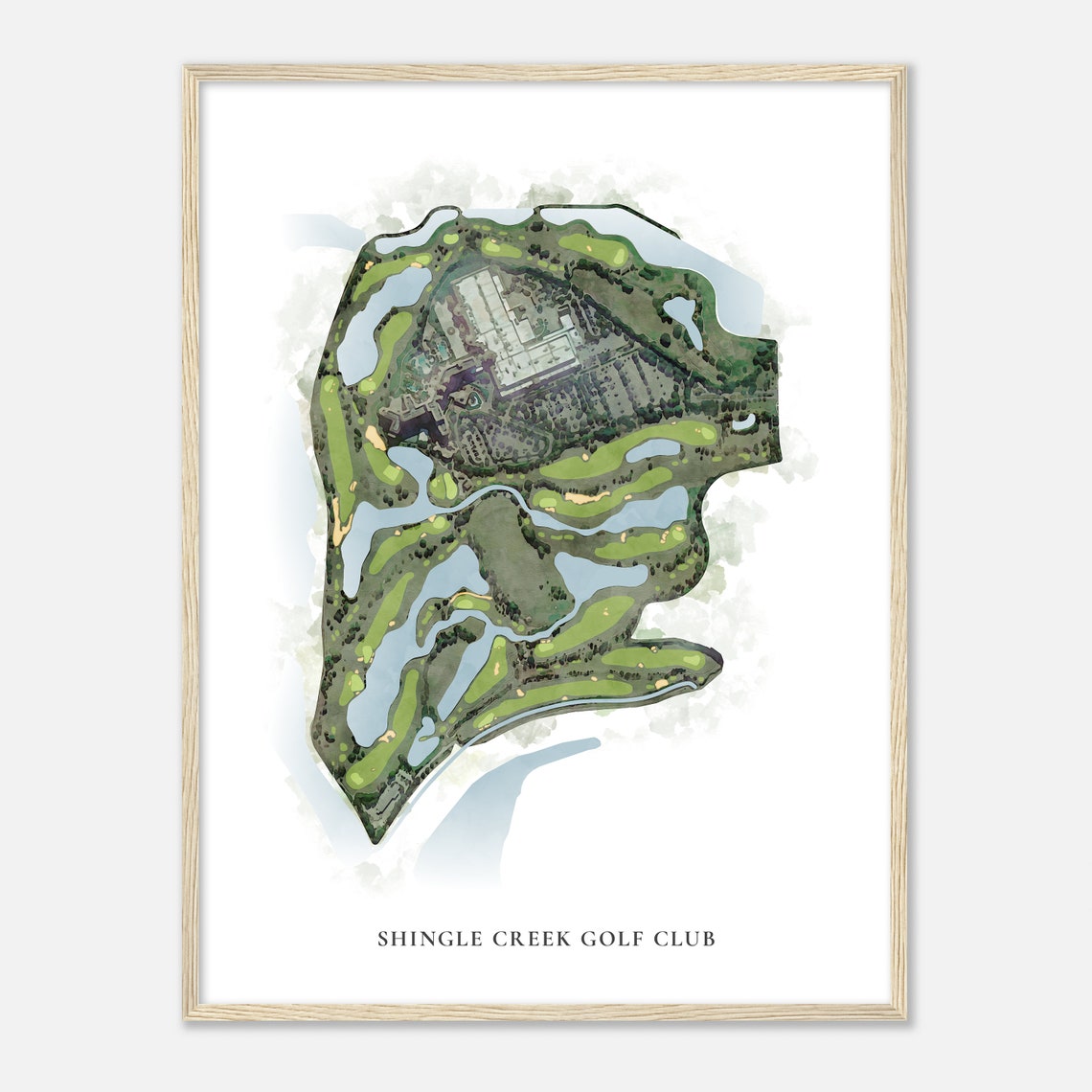 Shingle Creek Golf Club Florida Classic Watercolor Map Poster - Image 2