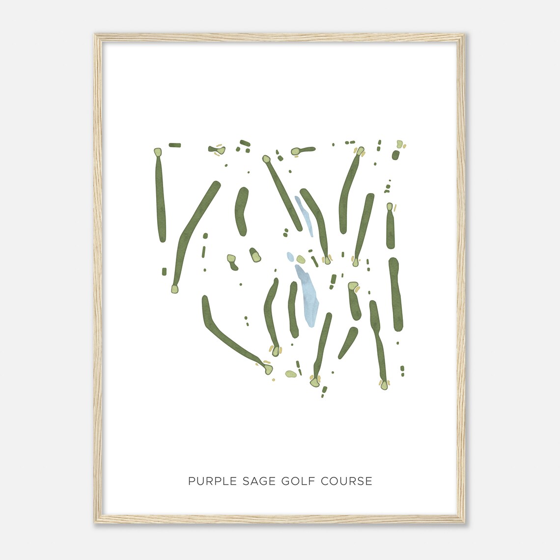 Purple Sage Golf Course Idaho Modern Watercolor Map Golfer Gift Golf Wall Art Golf Poster Print Course Layout - Image 2