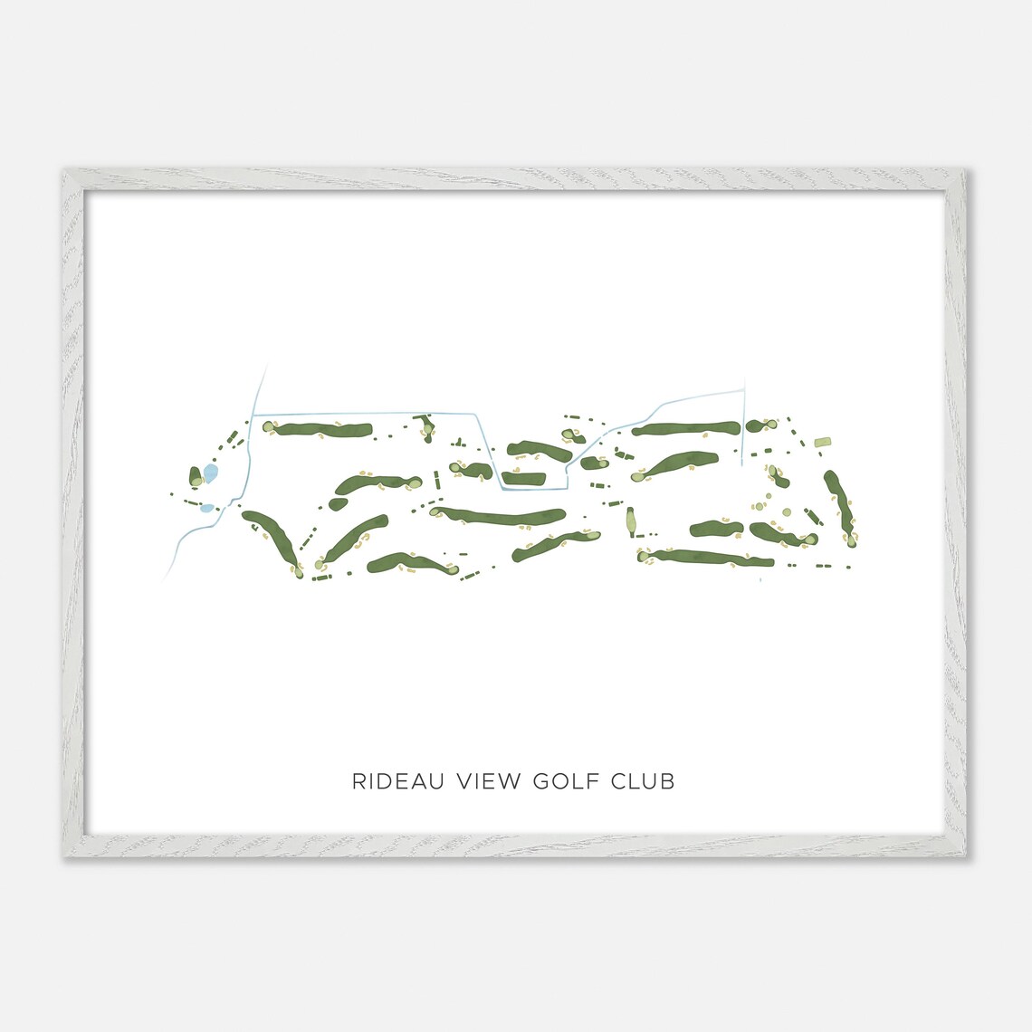 Rideau View Golf Club Manotick Canada Modern Watercolor Golf Map Poster - Image 3