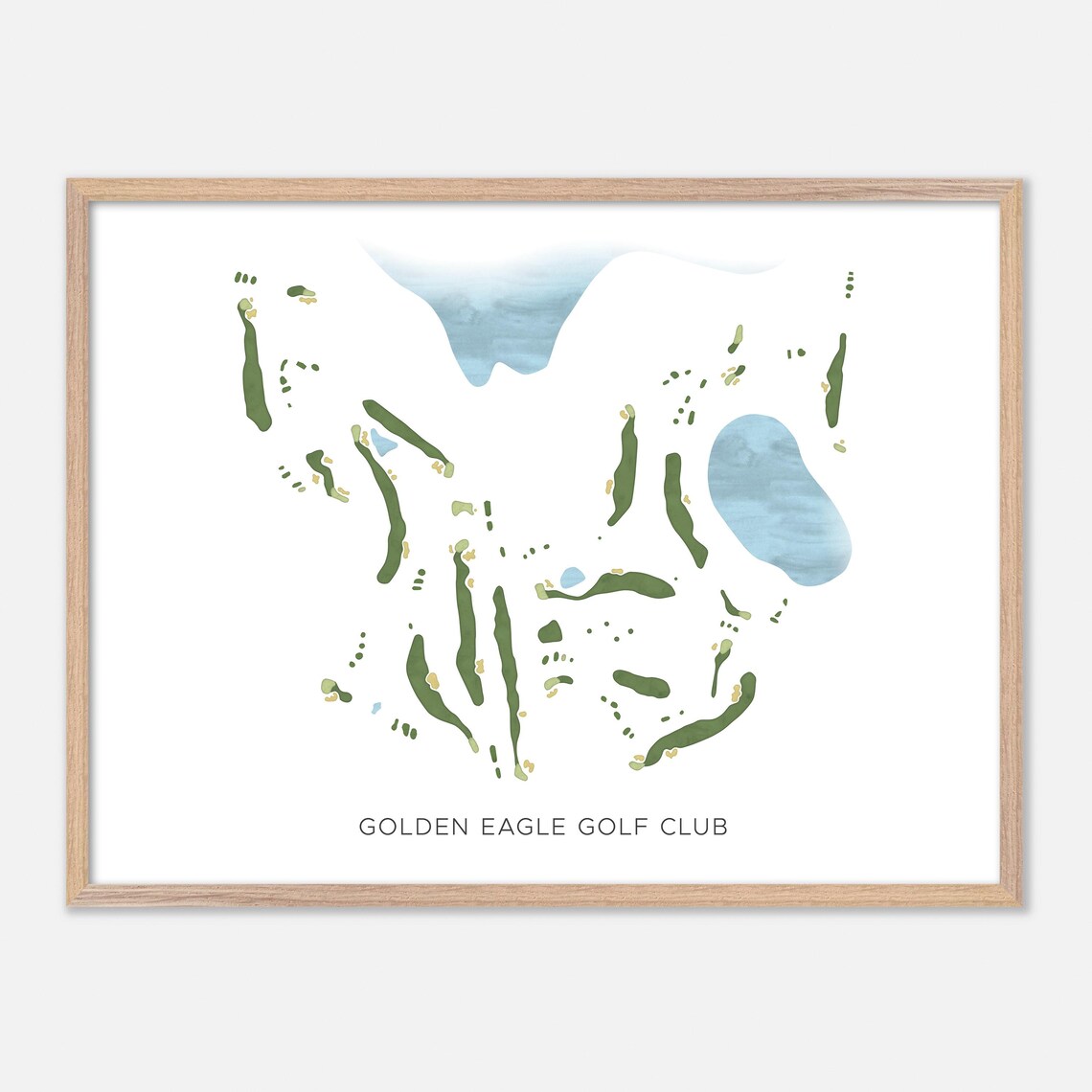 Golden Eagle Golf Club Course Layout Minimalist Map Art Poster