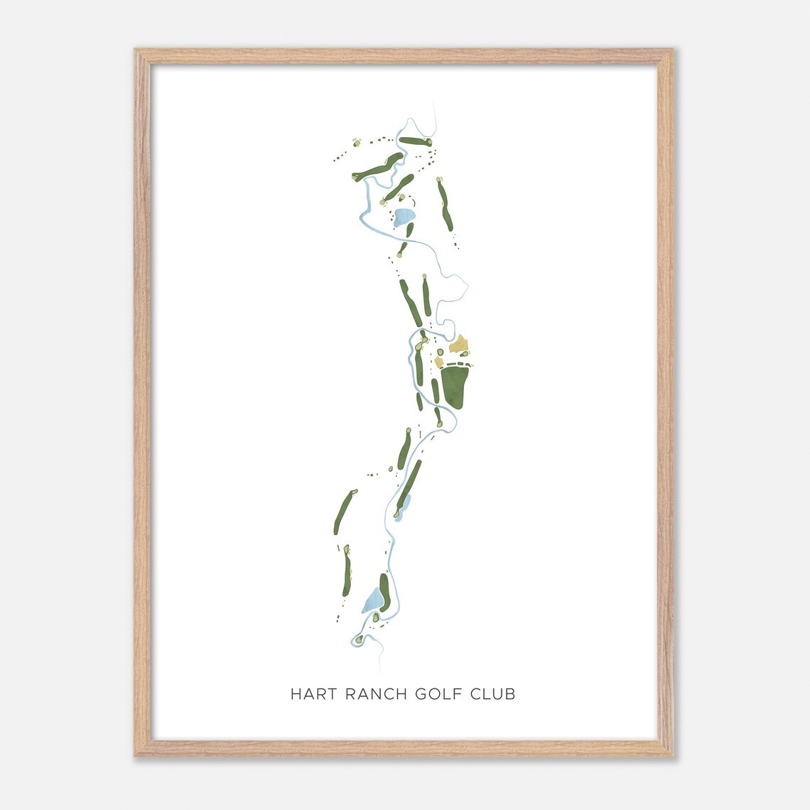 Hart Ranch Golf Club Rapid City South Dakota Modern Watercolor Map Poster - Image 6