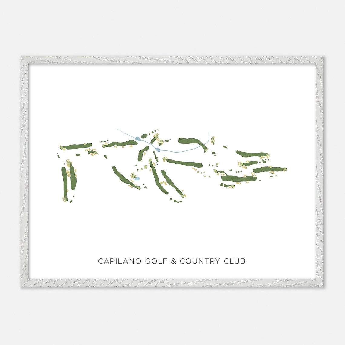 Capilano Golf & Country Club Canada Minimalist Watercolor Golf Map Poster - Image 3