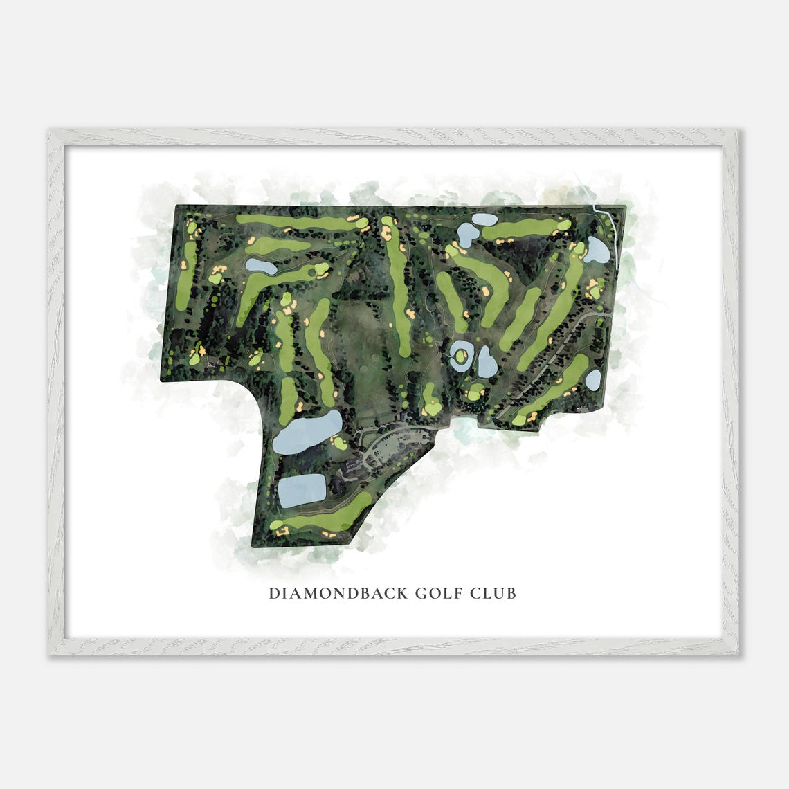 Diamondback Golf Club Canada Classic Watercolor Golf Map Poster - Image 3