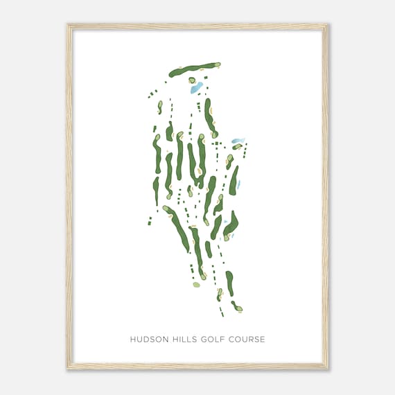 Hudson Hills Golf Course New York Modern Watercolor Map Golfer Gift Golf Wall Art Golf Poster Print Course Layout