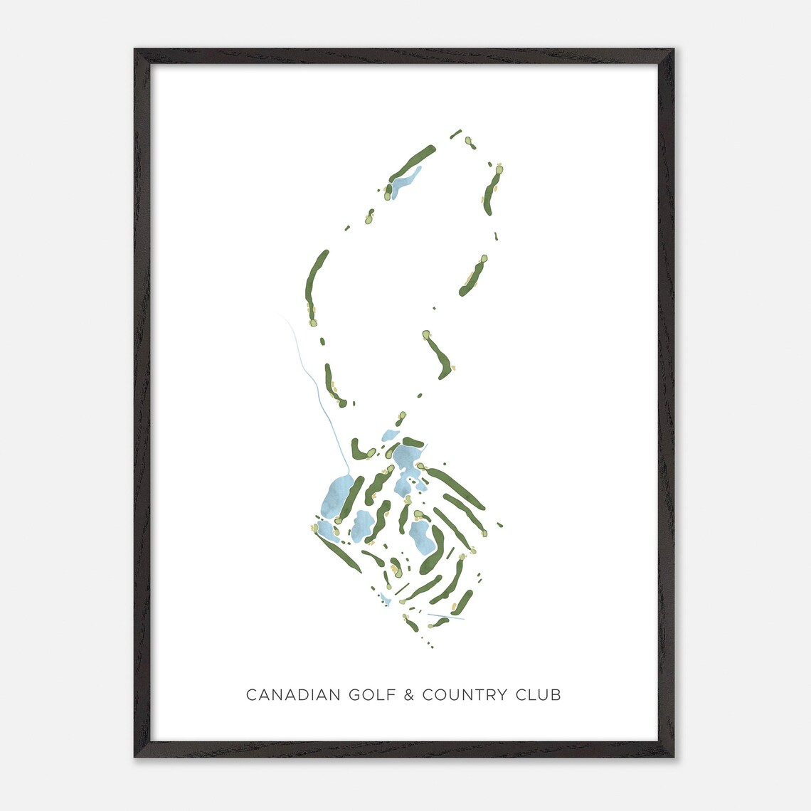 Canadian Golf Country Club Canada Modern Watercolor Map Poster - Image 2