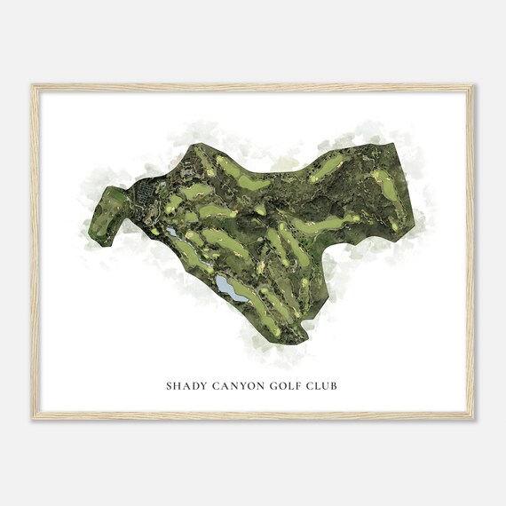 Shady Canyon Golf Club California Classic Watercolor Map Golfer Gift Golf Wall Art Golf Poster Print Course Layout