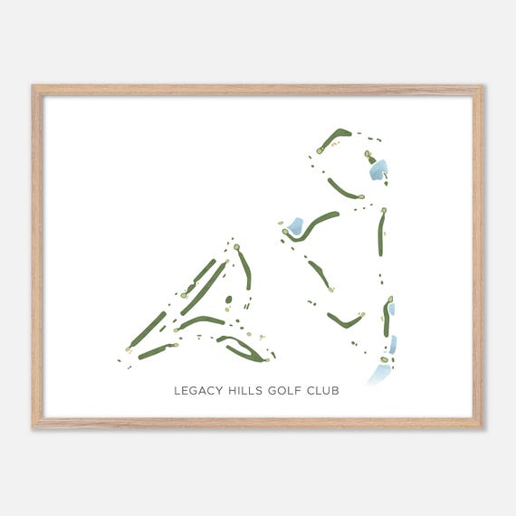 Legacy Hills Golf Club In Laporte Indiana Modern Watercolor Map Golfer Gift Golf Wall Art Golf Poster Print Course Layout