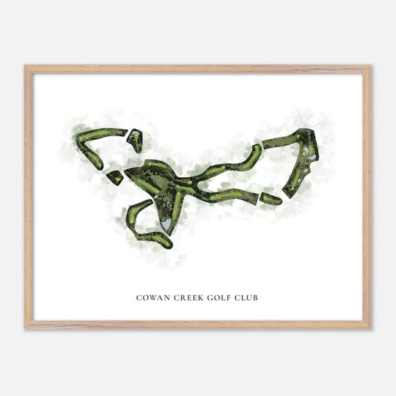 Cowan Creek Golf Club In Georgetown Texas Classic Watercolor Map Golfer Gift Golf Wall Art Golf Poster Print Course Layout