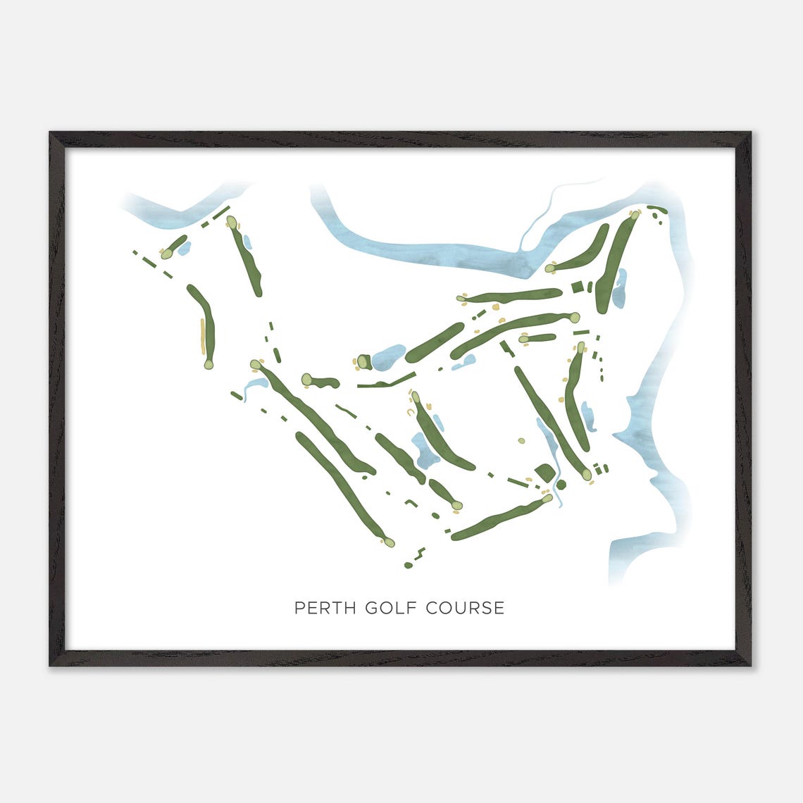 Perth Golf Course Canada Modern Minimalist Fairway Map Art Poster - Image 4