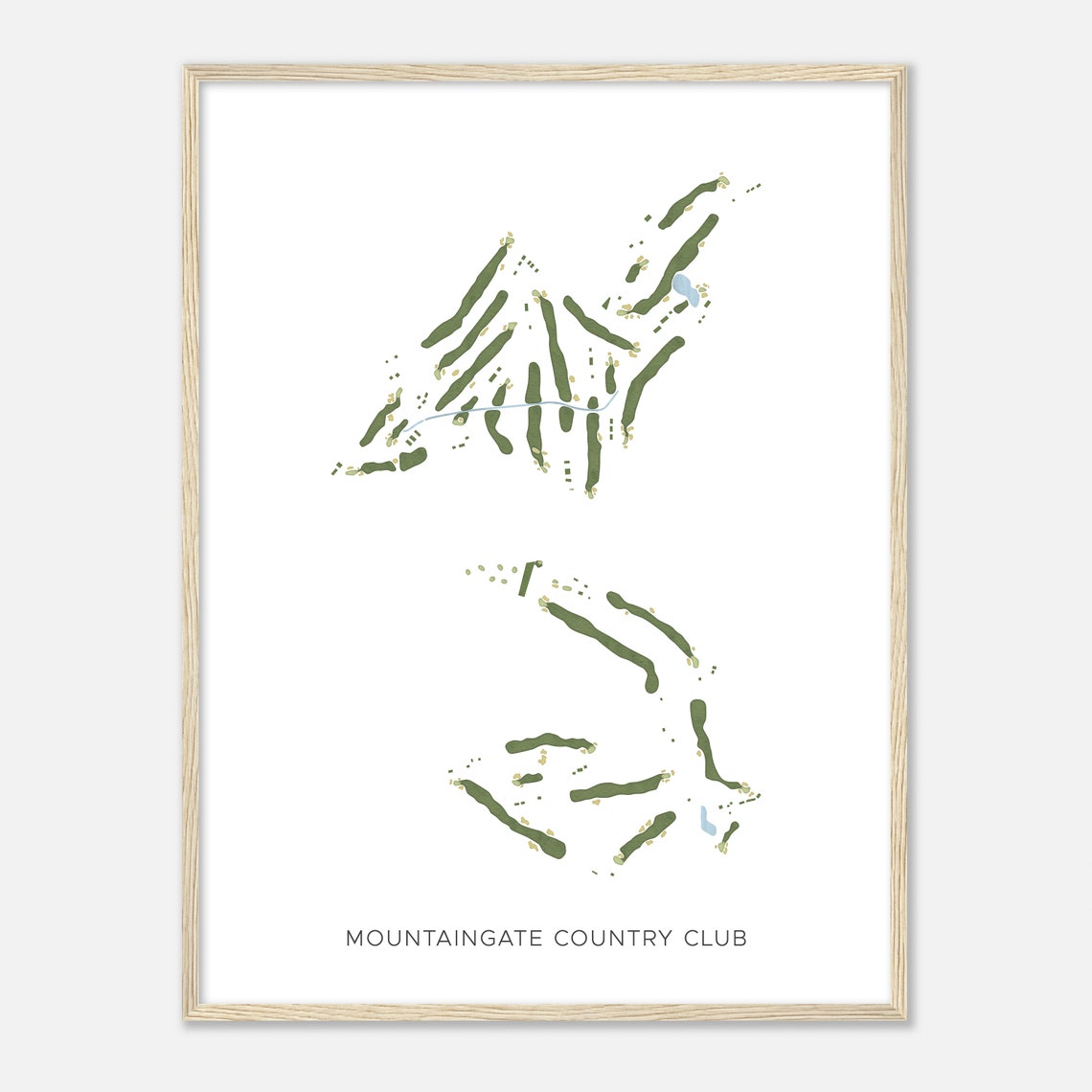 Mountaingate Country Club Classic Golf Course Layout Map Poster