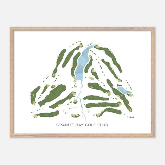 Granite Bay Golf Club In Granite Bay California Modern Watercolor Map Golfer Gift Golf Wall Art Golf Poster Print Course Layout