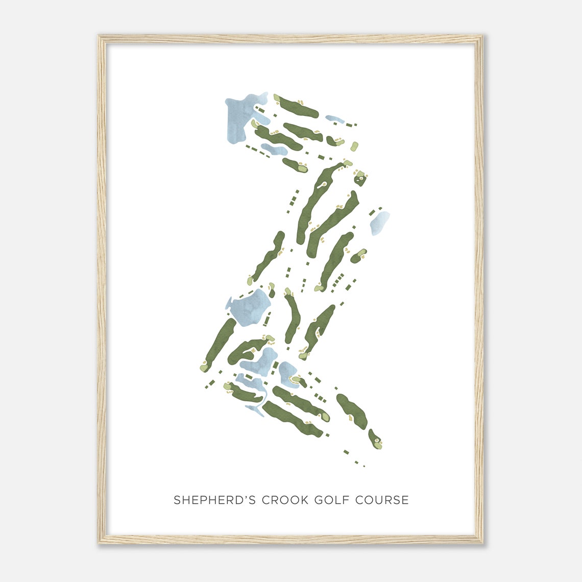 Shepherds Crook Golf Course Illinois Modern Watercolor Map Golfer Gift Golf Wall Art Golf Poster Print Course Layout - Image 2