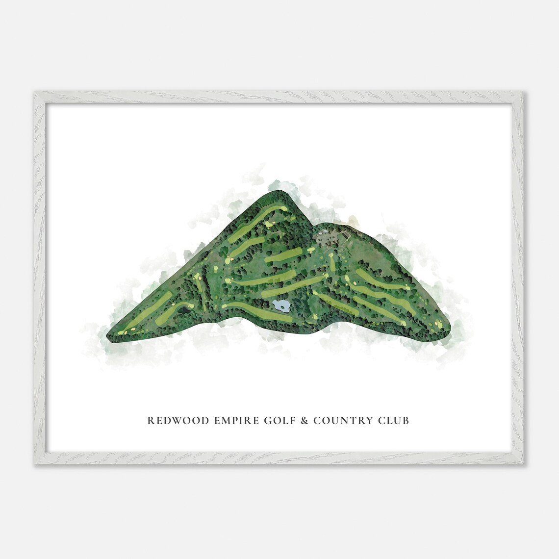Redwood Empire Golf and Country Club Watercolor Aerial Map Poster - Image 4