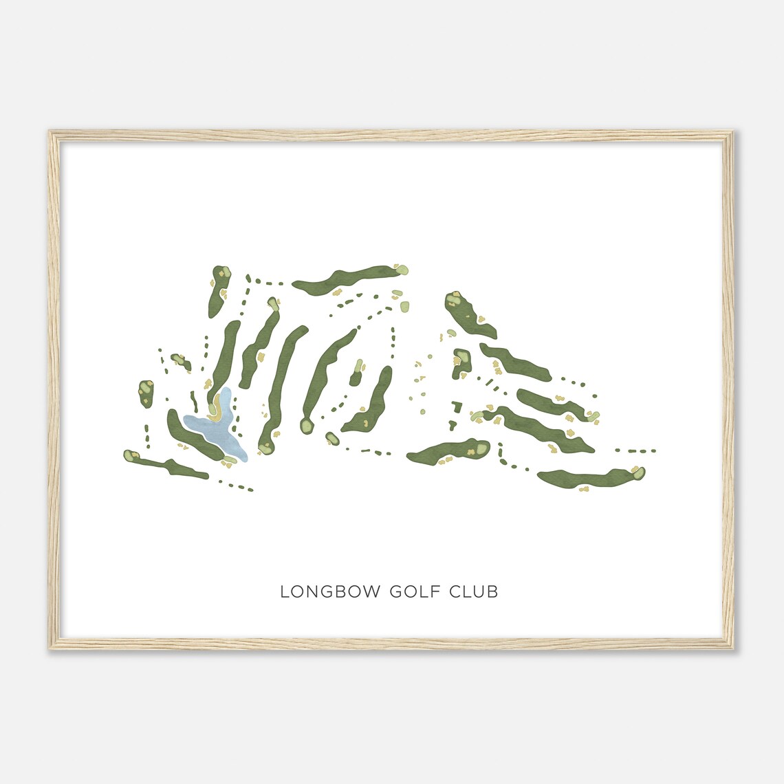 Longbow Golf Club Arizona Modern Watercolor Map Golfer Gift Golf Wall Art Golf Poster Print Course Layout - Image 2