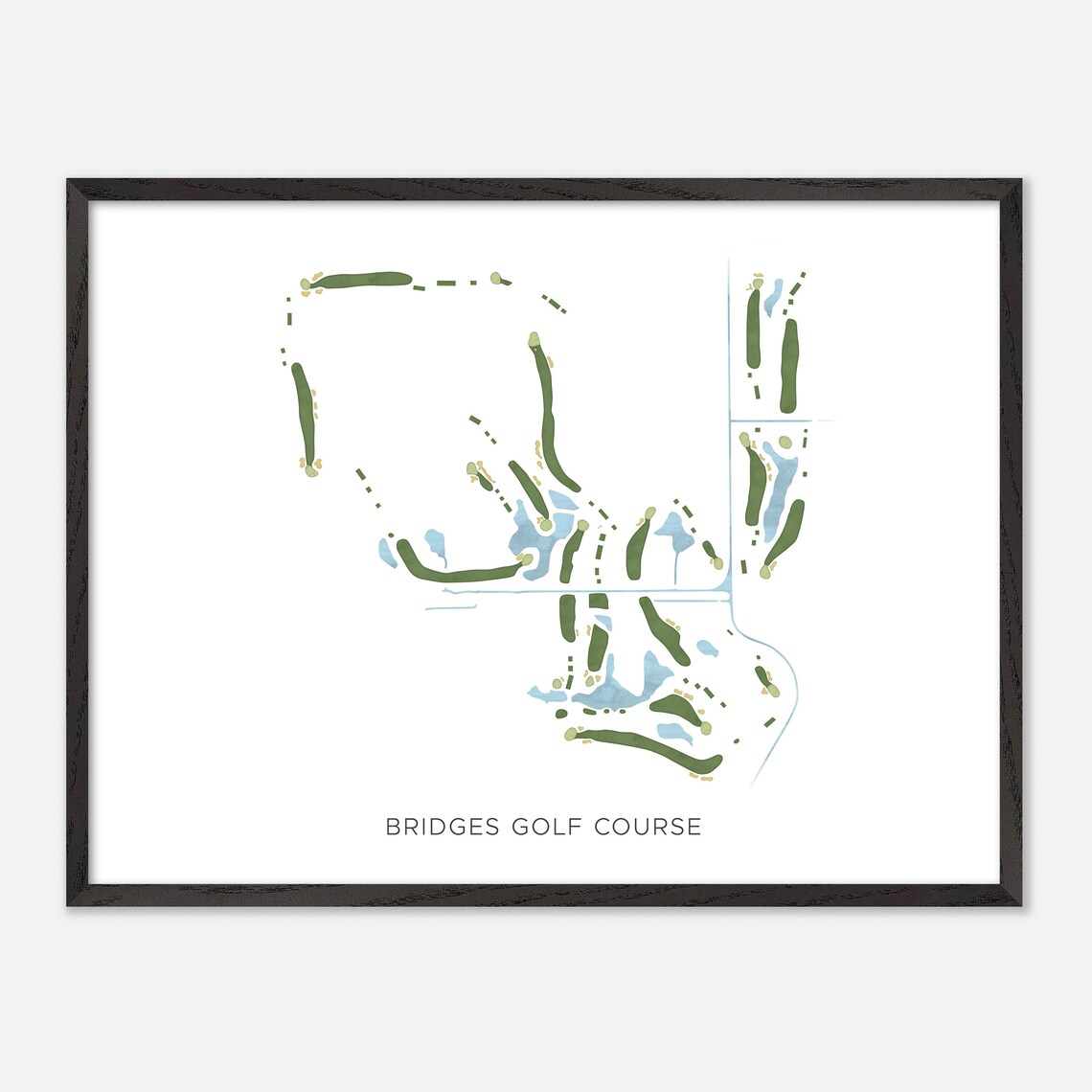 Bridges Golf Course Madison Wisconsin Modern Watercolor Golf Map Poster - Image 5