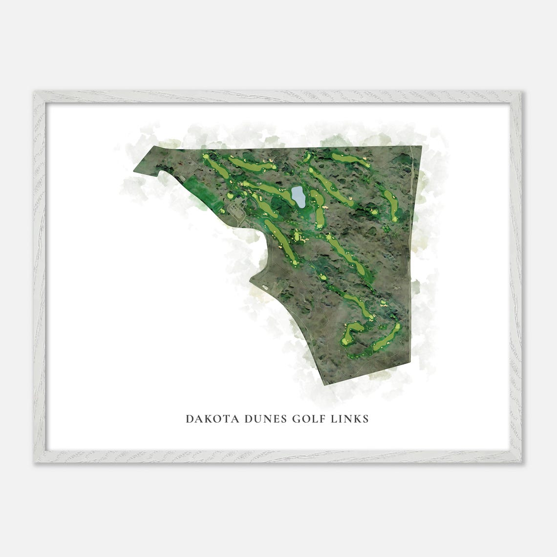 Dakota Dunes Golf Links Canada Classic Watercolor Golf Map Poster - Image 3