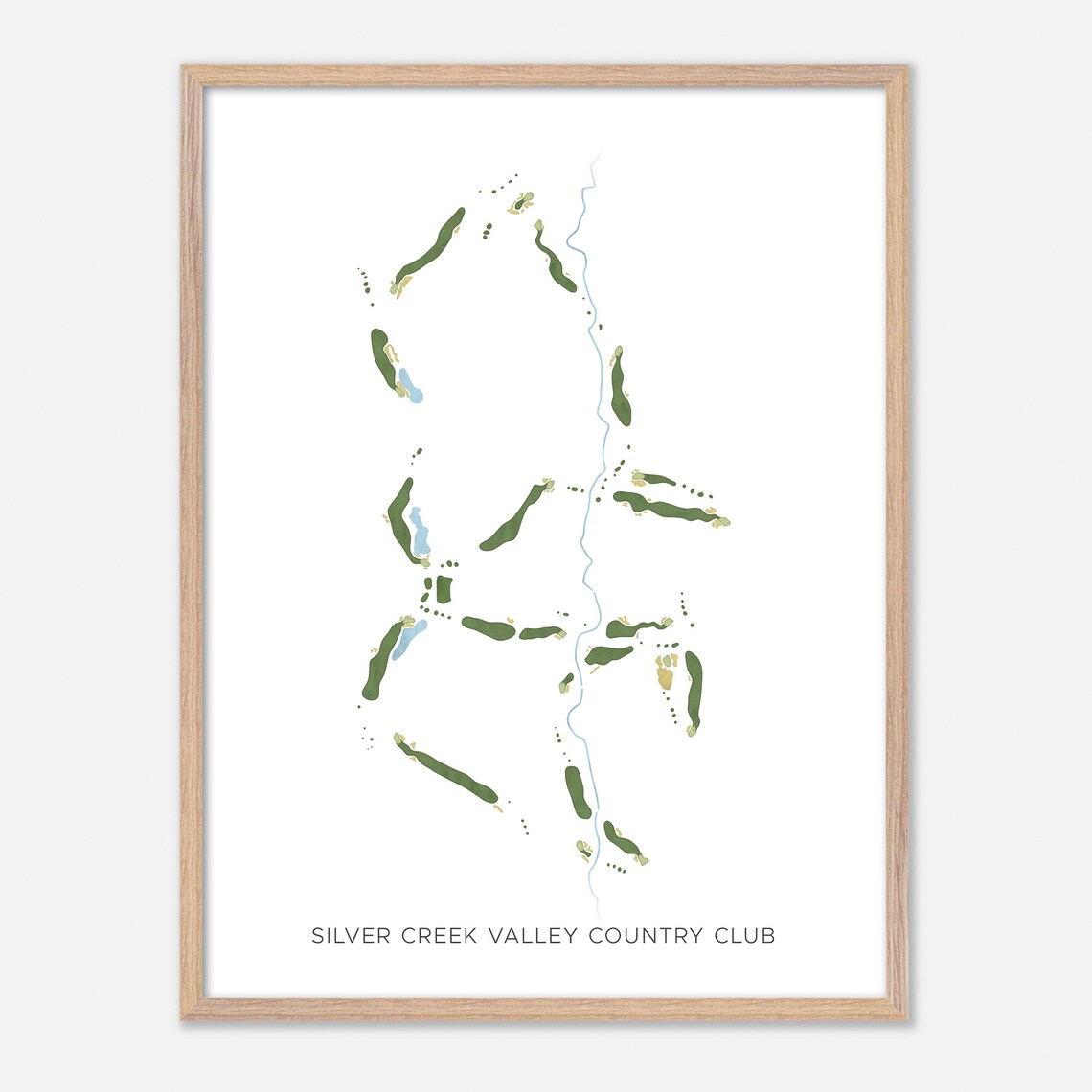 Silver Creek Valley Country Club Golf Course Map Minimalist Poster - Image 6