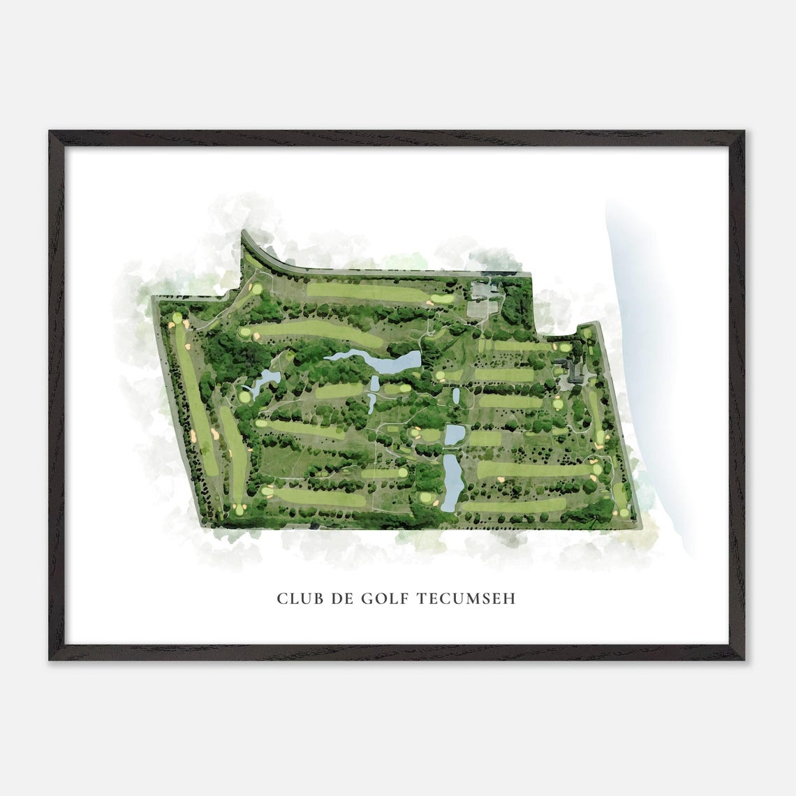 Club De Golf Tecumseh Gatineau Canada Classic Watercolor Poster - Image 4