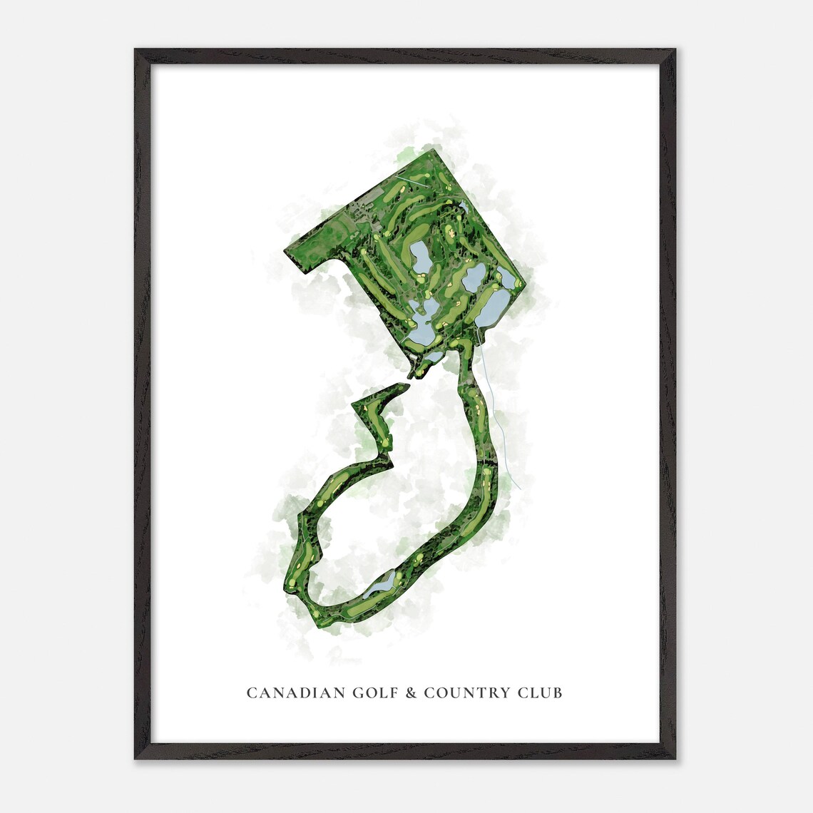 Canadian Golf & Country Club Canada Classic Watercolor Golf Map Poster - Image 2