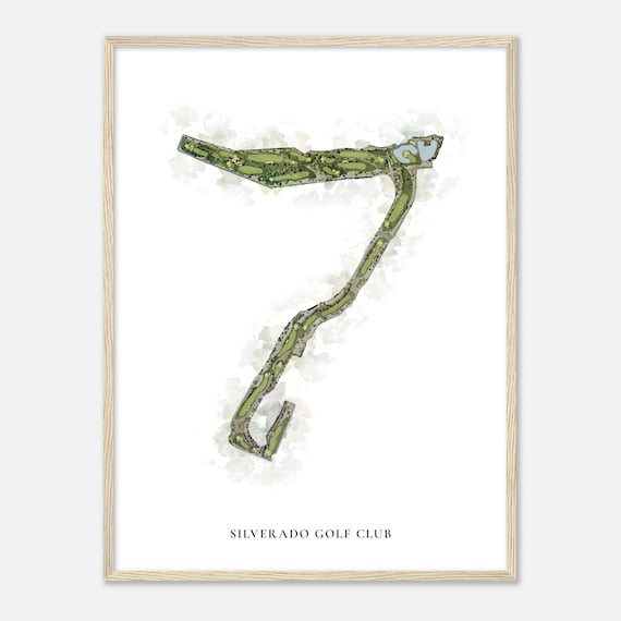 Silverado Golf Club Arizona Classic Watercolor Map Golfer Gift Golf Wall Art Golf Poster Print Course Layout