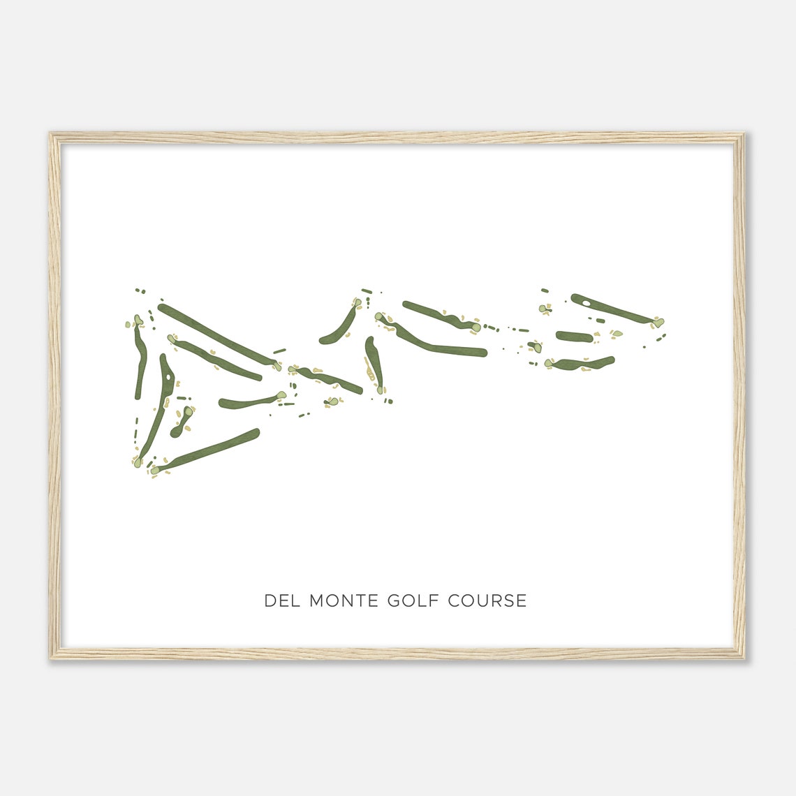 Del Monte Golf Course California Modern Watercolor Map Art Poster - Image 2