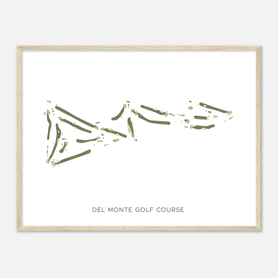 Del Monte Golf Course California Modern Watercolor Map Golfer Gift Golf Wall Art Golf Poster Print Course Layout - Image 2