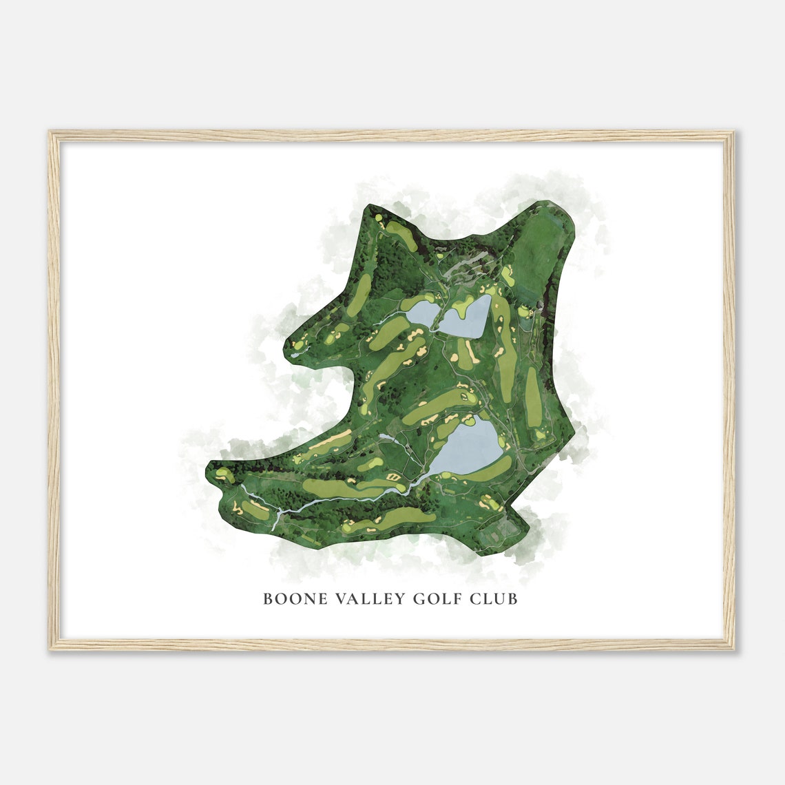 Boone Valley Golf Club Missouri Classic Watercolor Map Poster - Image 2