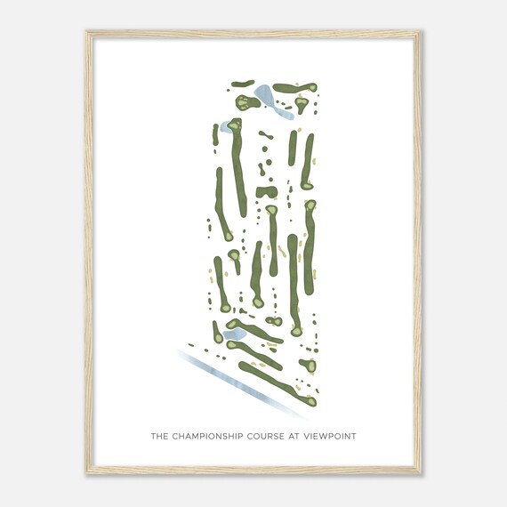 The Championship Course At Viewpoint Arizona Modern Watercolor Map Golfer Gift Golf Wall Art Golf Poster Print Course Layout