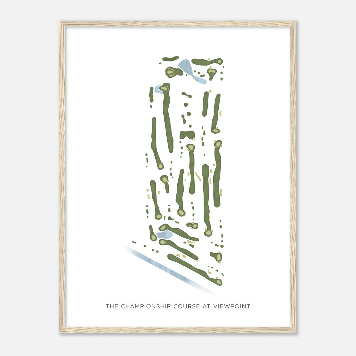 Championship Course at Viewpoint Minimal Golf Map Art Sports Poster
