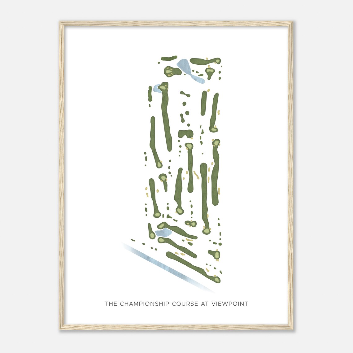 The Championship Course At Viewpoint Arizona Modern Watercolor Map Golfer Gift Golf Wall Art Golf Poster Print Course Layout