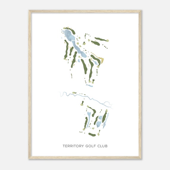 Territory Golf Club Minnesota Modern Watercolor Map Golfer Gift Golf Wall Art Golf Poster Print Course Layout