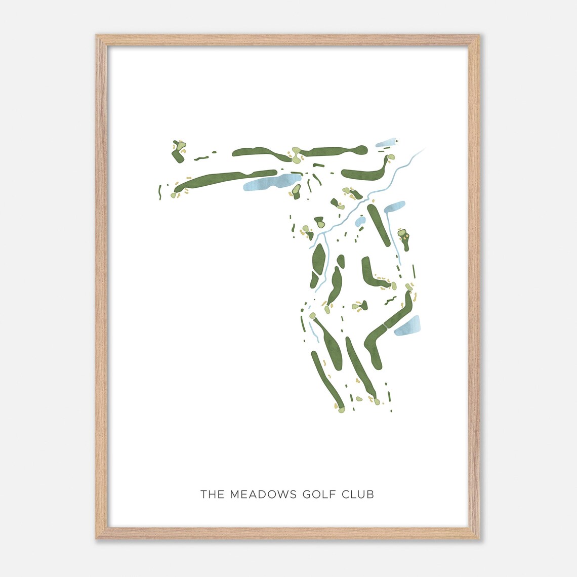 The Meadows Golf Club Litchfield Maine Modern Watercolor Poster - Image 2