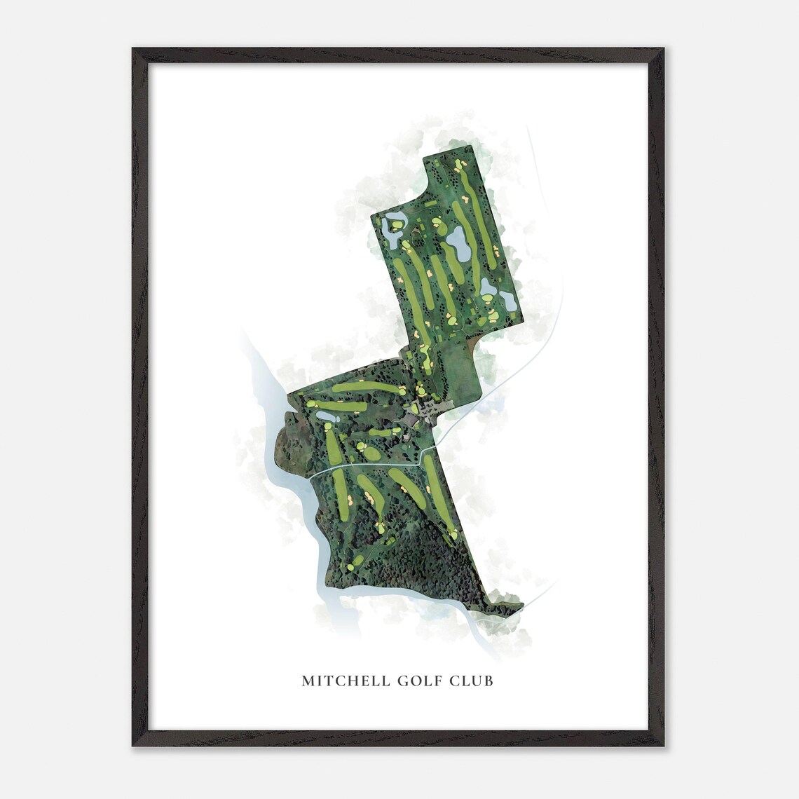 Mitchell Golf Club Mitchell Canada Classic Watercolor Golf Map Poster - Image 2