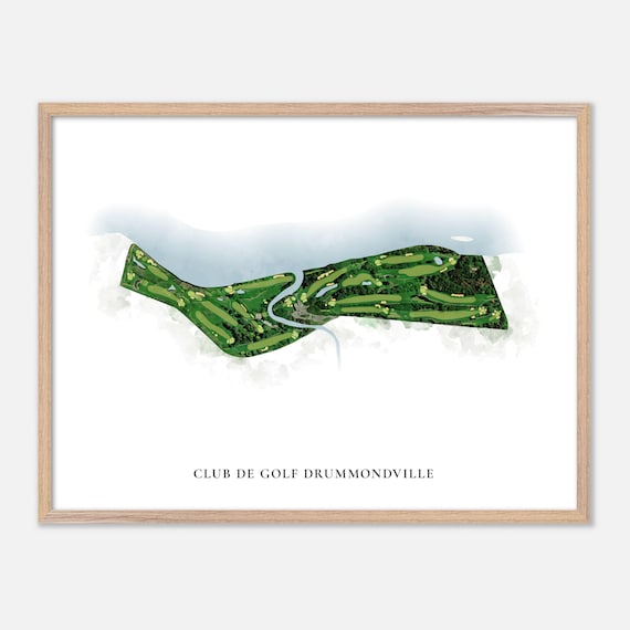 Club de Golf Drummondville Canada Classic Watercolor Map Poster
