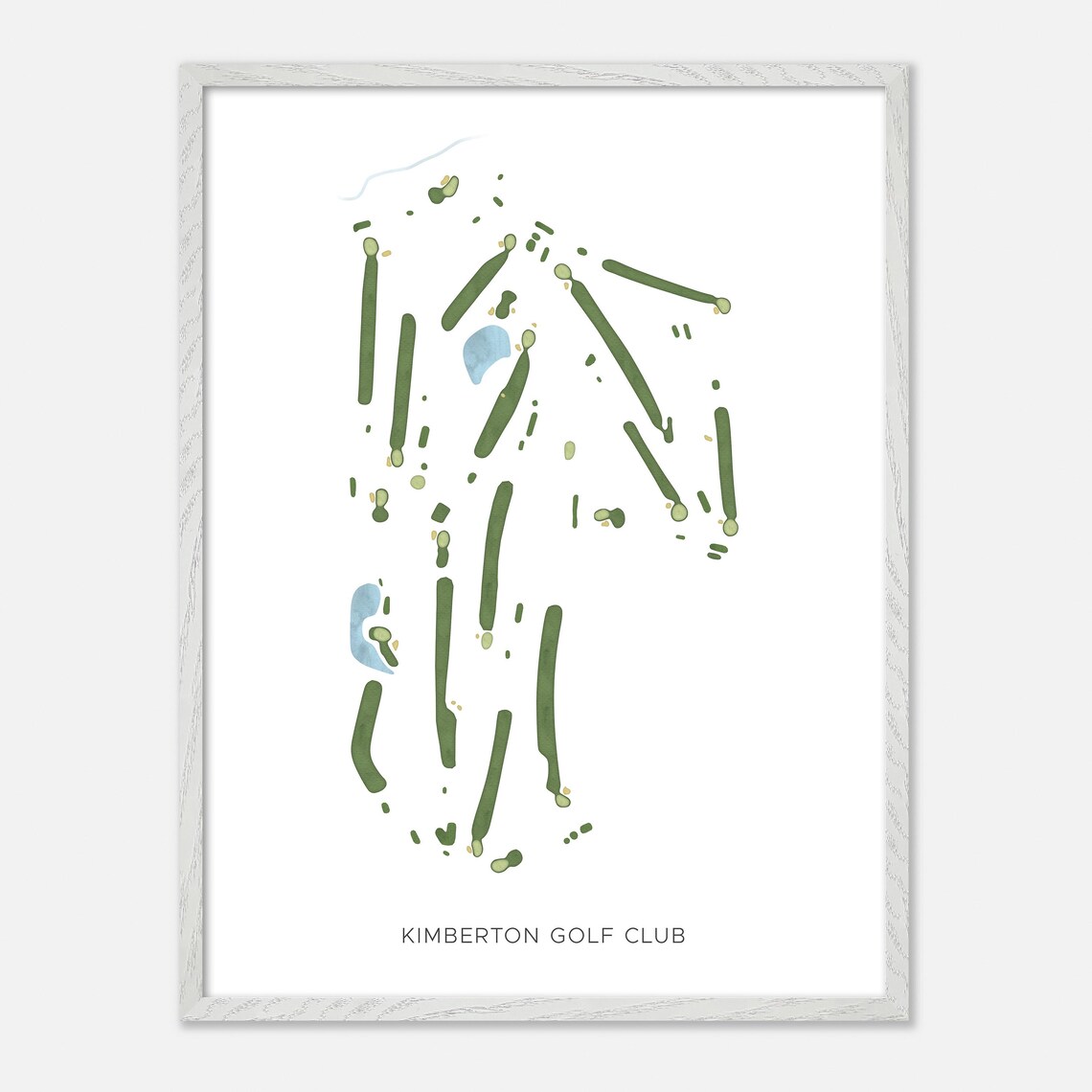 Kimberton Golf Club Pennsylvania Modern Watercolor Map Poster - Image 2