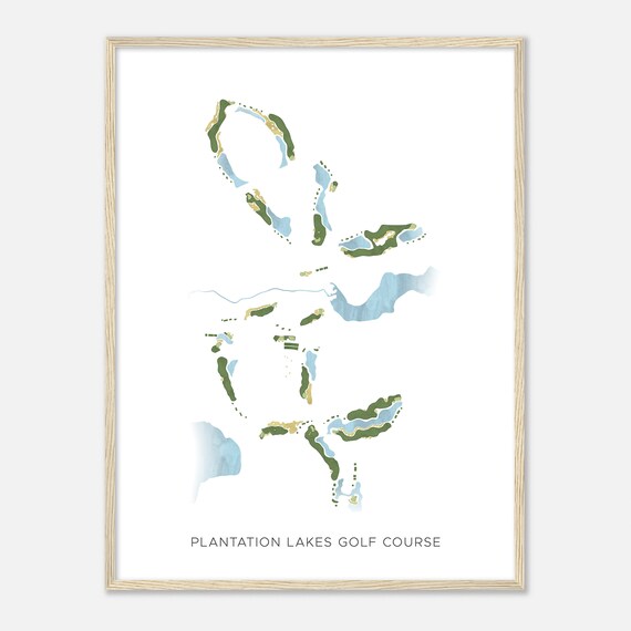 Plantation Lakes Golf Course Delaware Modern Watercolor Poster