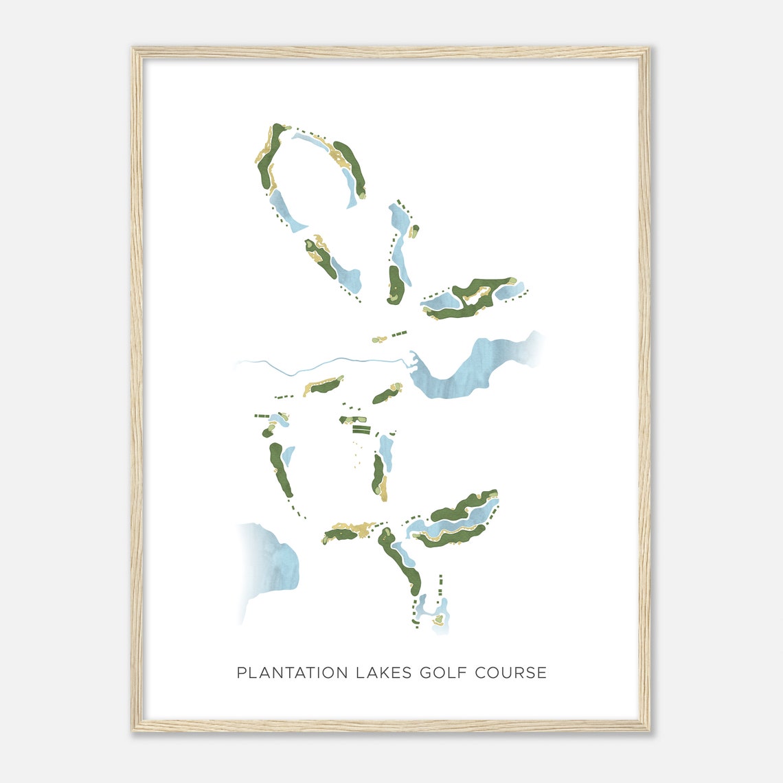 Plantation Lakes Golf Course Delaware Modern Watercolor Poster