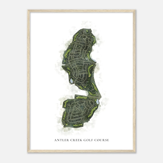 Antler Creek Golf Course Colorado Classic Watercolor Map Golfer Gift Golf Wall Art Golf Poster Print Course Layout
