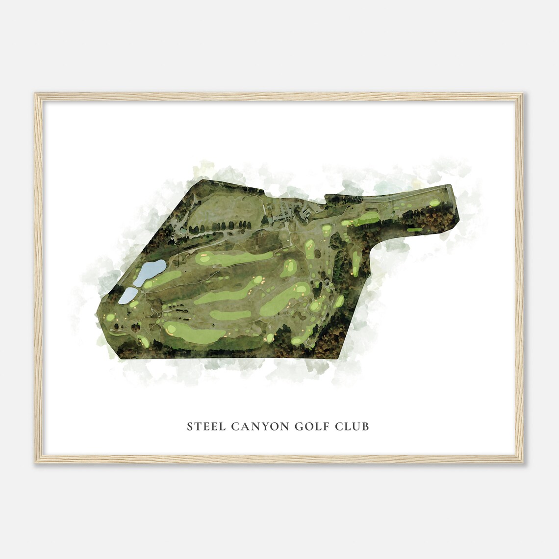 Steel Canyon Golf Club Georgia Classic Watercolor Map Poster - Image 2