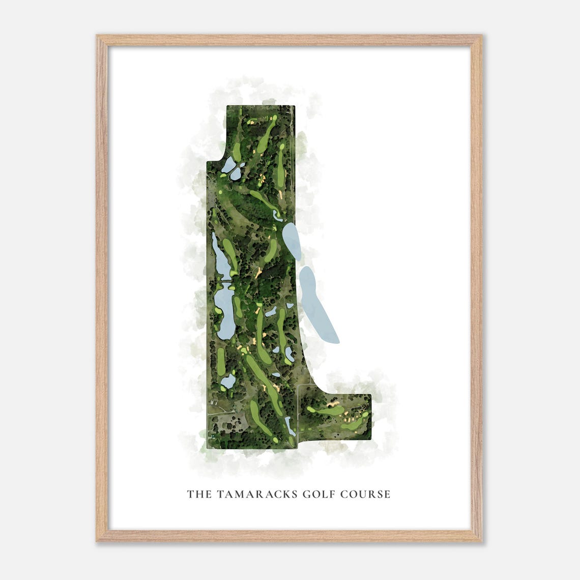 The Tamaracks Golf Course Michigan Classic Watercolor Map Poster - Image 6