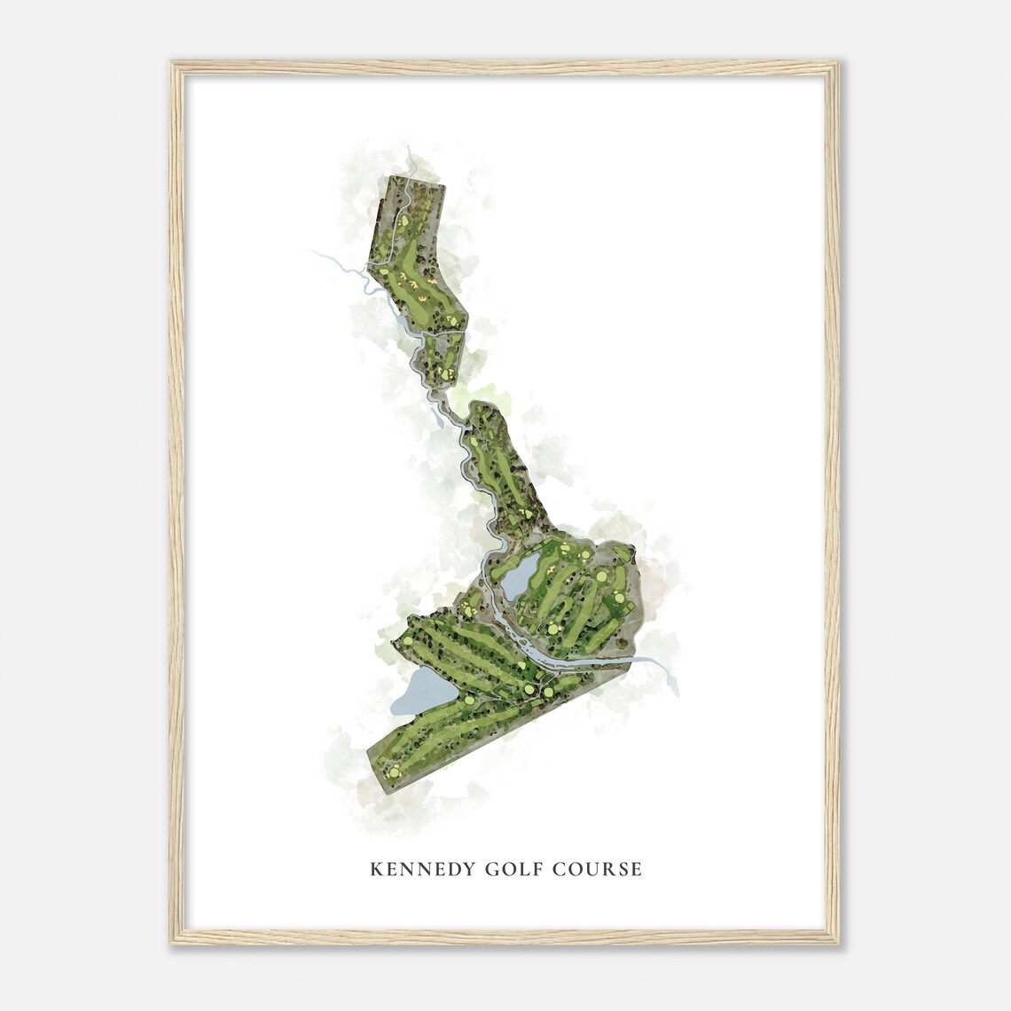 Kennedy Golf Course Colorado Classic Watercolor Map Golfer Gift Golf Wall Art Golf Poster Print Course Layout