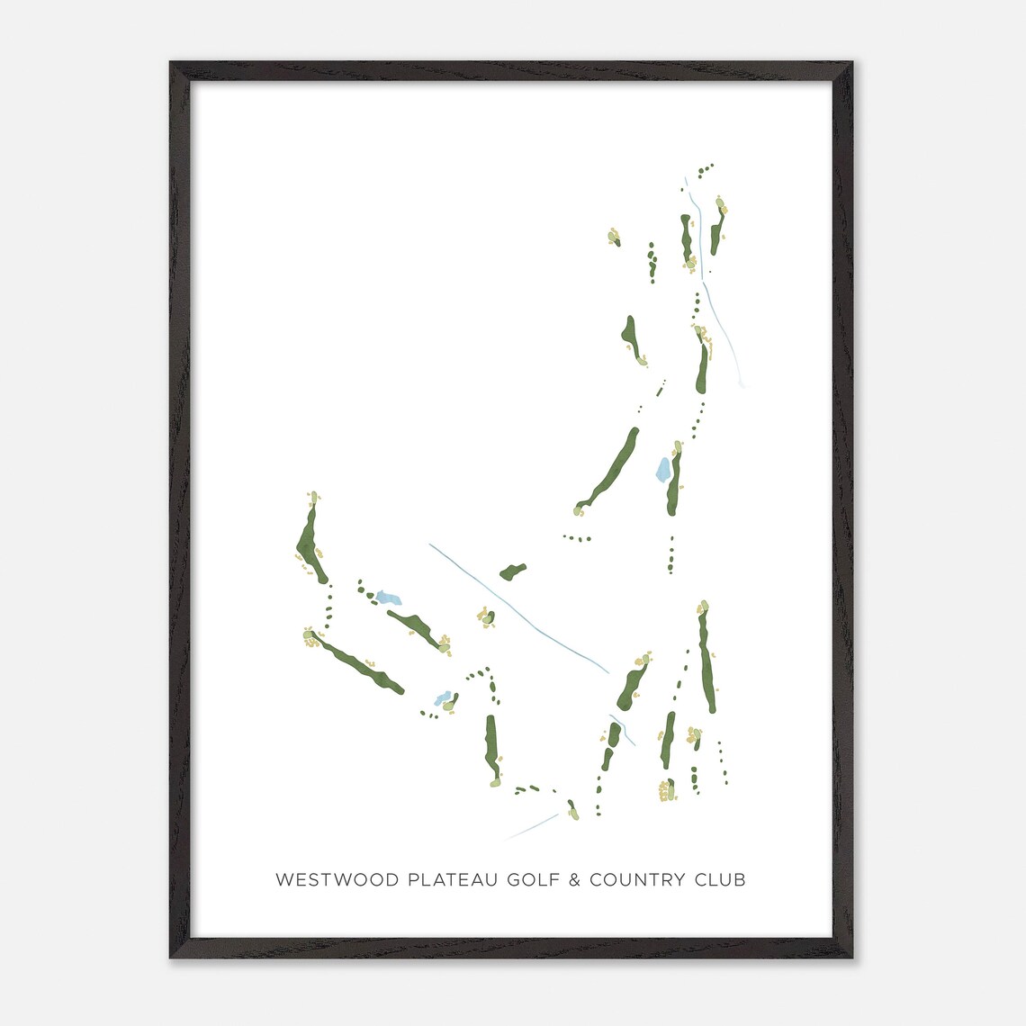 Westwood Plateau Golf & Country Club Coquitlam Canada Modern Watercolor Course Map Poster - Image 2