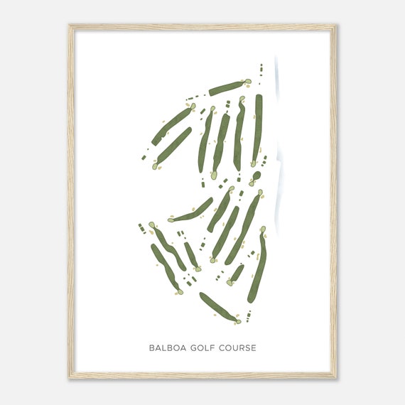 Balboa Golf Course California Watercolor Map Art Print