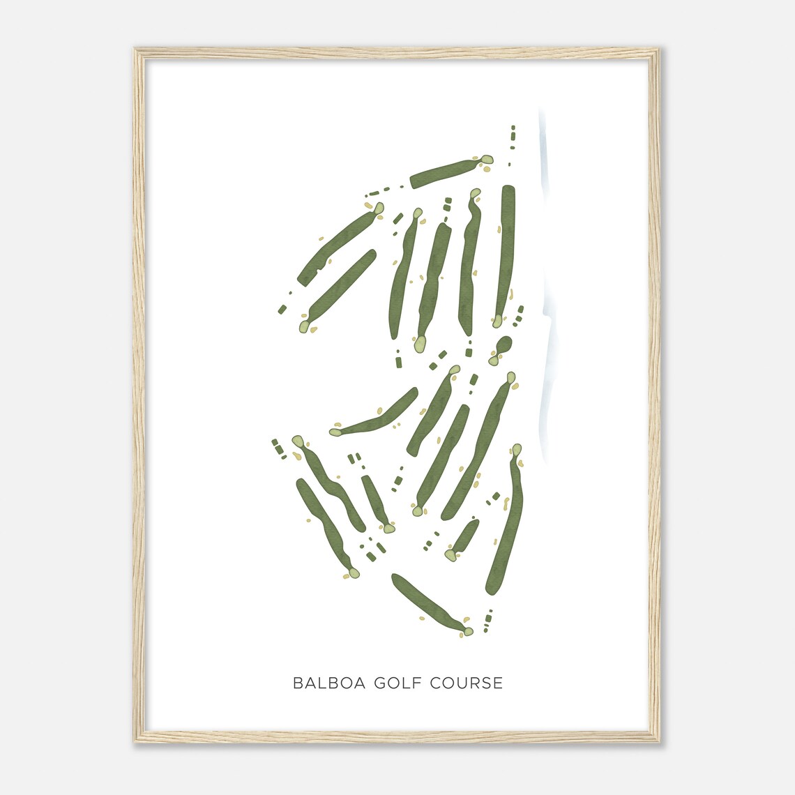 Balboa Golf Course California Watercolor Map Art Print
