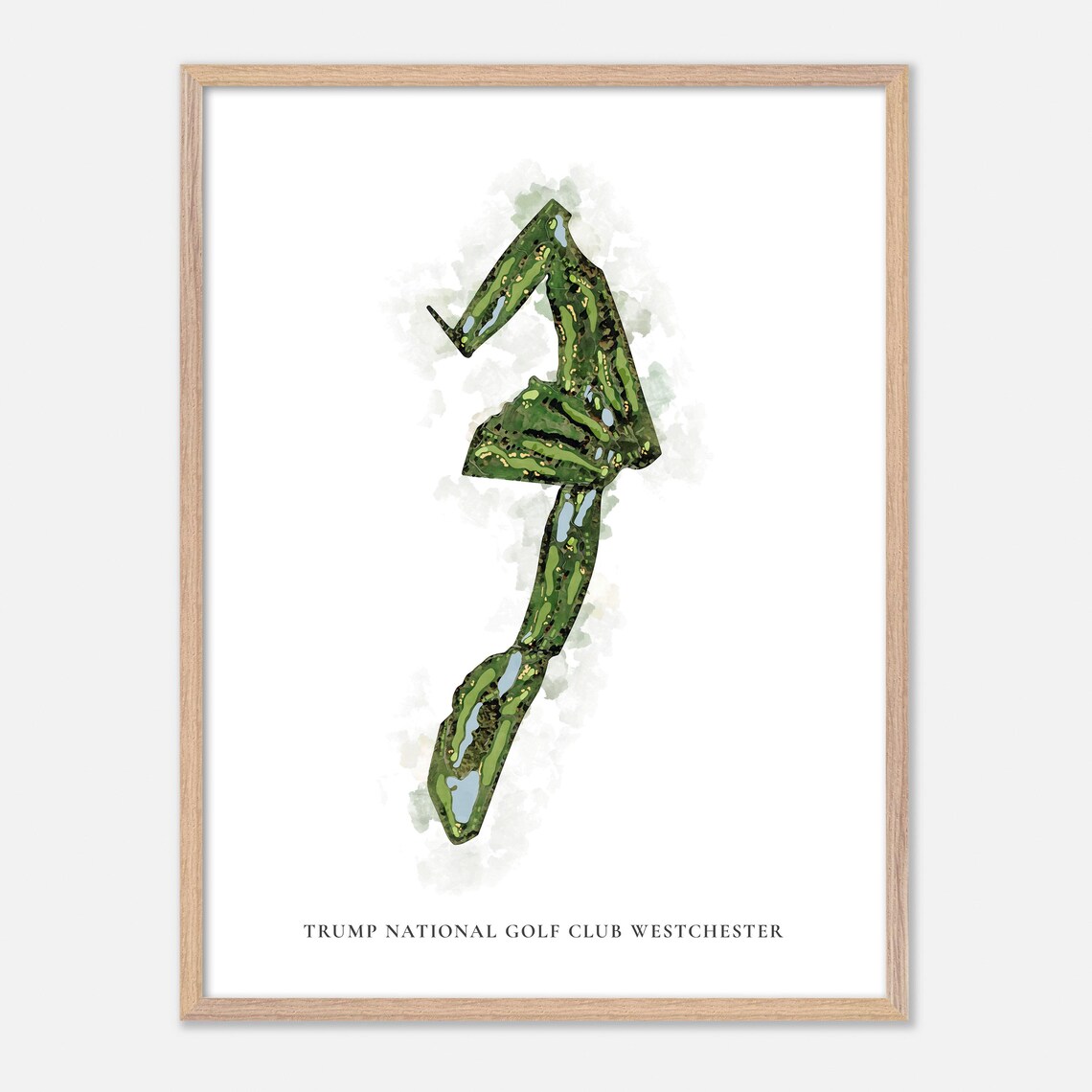 Trump National Golf Club Westchester Classic Watercolor Map Poster - Image 6